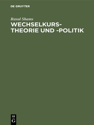 cover image of Wechselkurstheorie und -politik